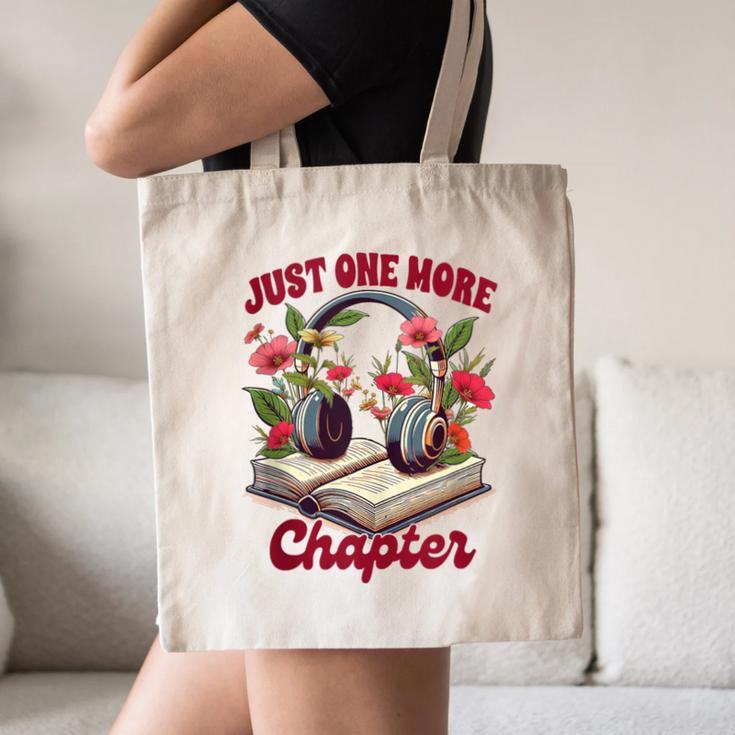 Audiobook Lover Bookish Headphones Just One More Chapter Canvas Tote Bag Audiobook Lover Bookish Headphones Just One More Chapter Canvas Tote Bag