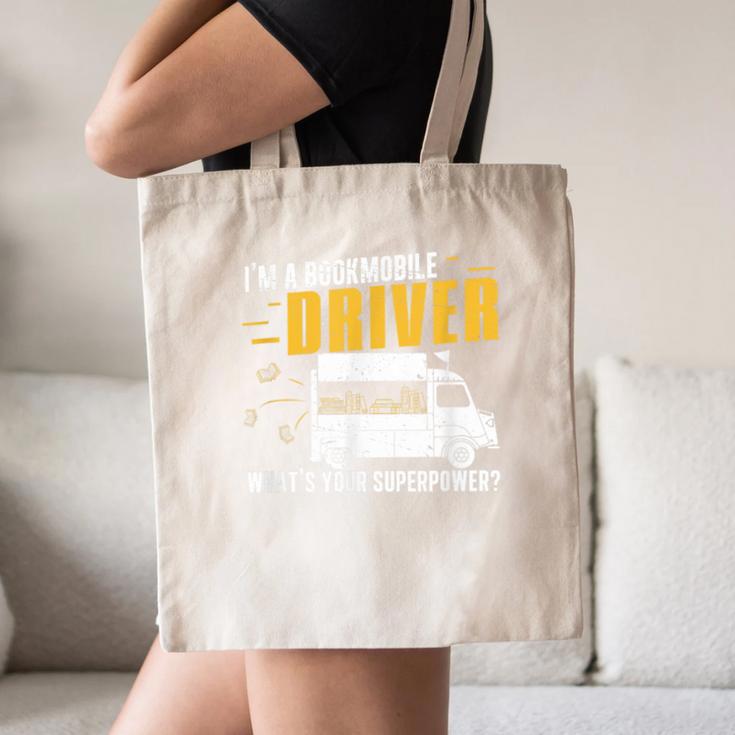 Awesome Bookmobile Driver What's Your Superpower Book Wagon Canvas Tote Bag Awesome Bookmobile Driver What's Your Superpower Book Wagon Canvas Tote Bag