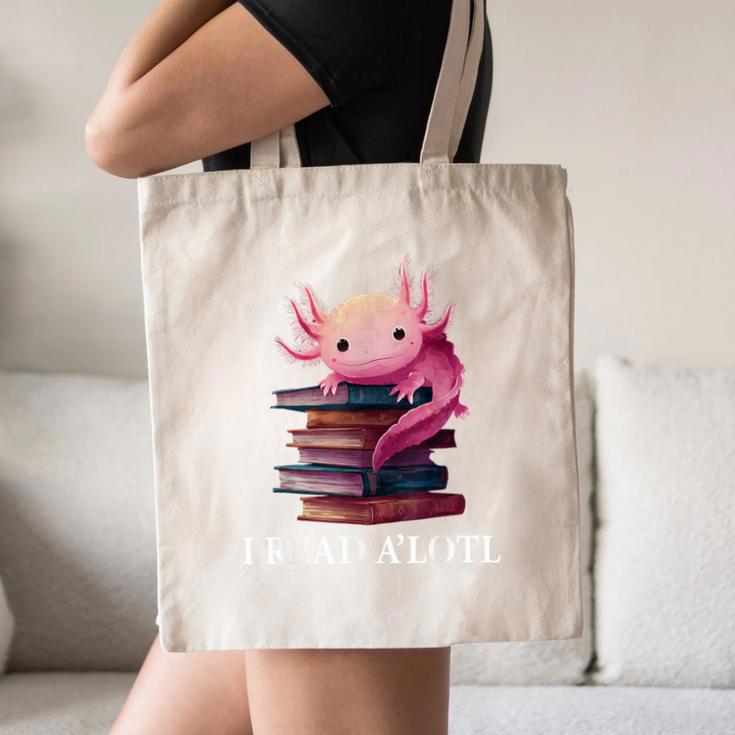 Axolotl Book Lover Librarian Reading Library Readers Canvas Tote Bag