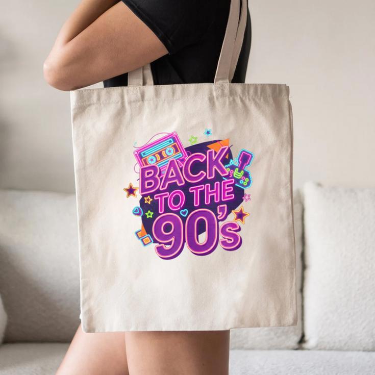 Back To The 90s Retro Nostalgia Canvas Tote Bag