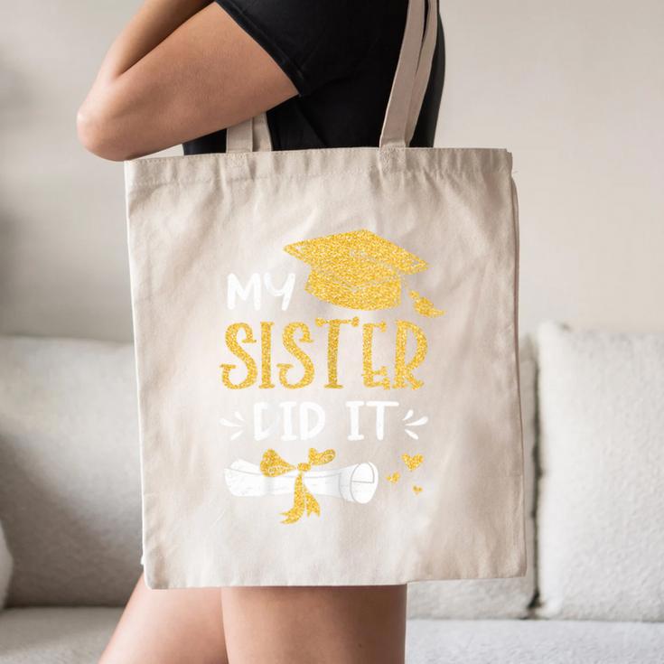 Back To School My Sister Did It Graduation Proud Sister Graduated Female X-Small Canvas Tote Bag