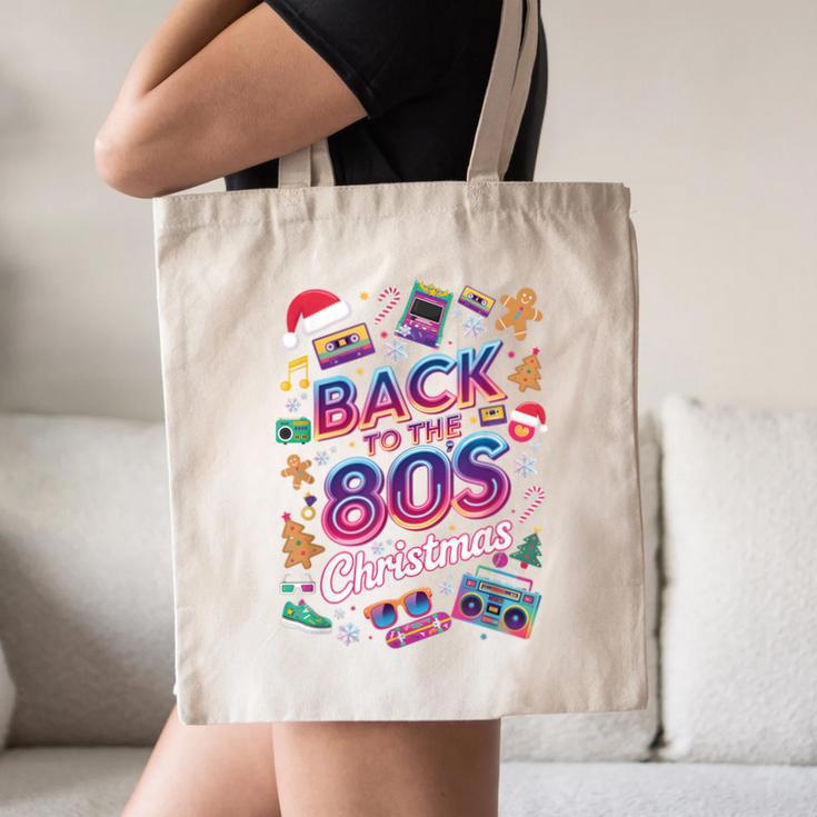 Back To-The 80 s Christmas Retro Cassette Boombox Nostalgia Canvas Tote Bag