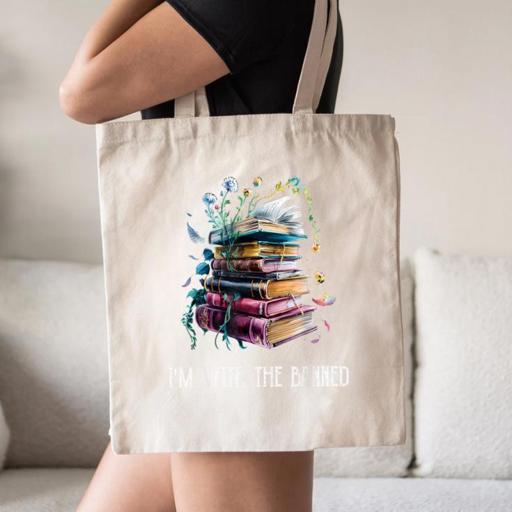 Im With The Banned Book Readers Librarians Read Banned Books Canvas Tote Bag