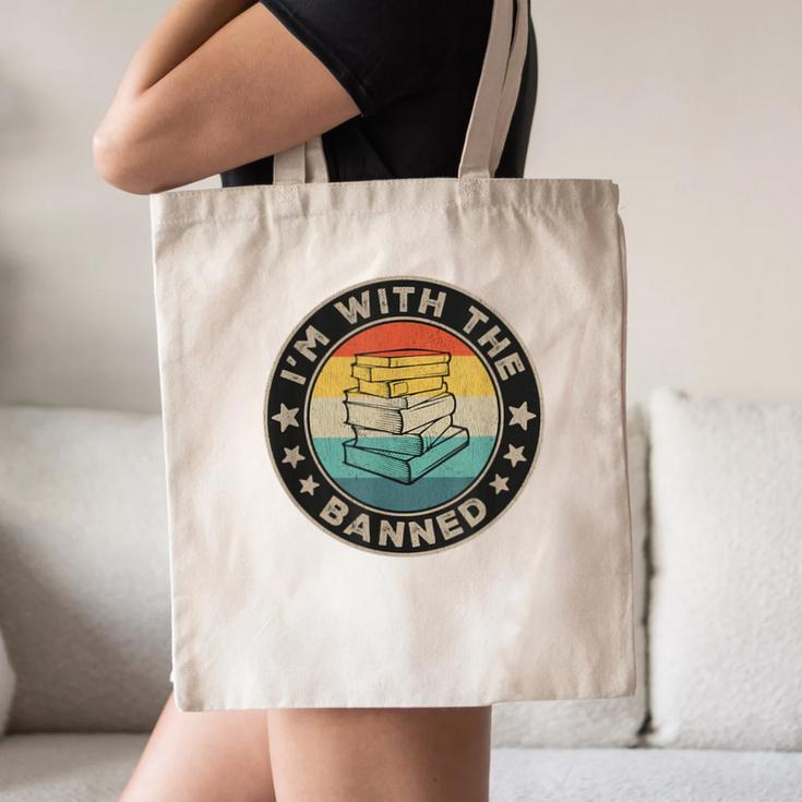 Im With The Banned Book Readers Retro Librarians Teachers Canvas Tote Bag Im With The Banned Book Readers Retro Librarians Teachers Canvas Tote Bag