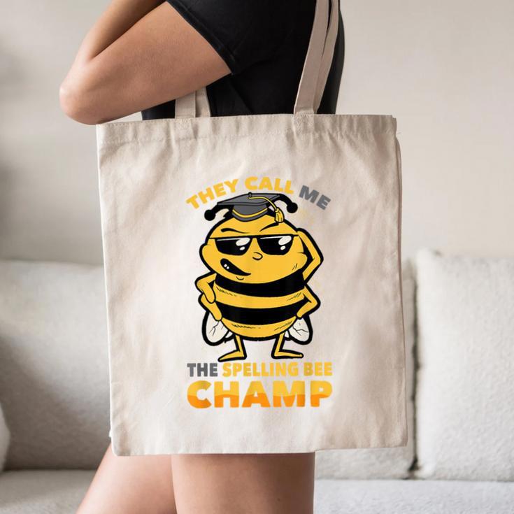 Bees They Call Me The Spelling Bee Champ Graduation Canvas Tote Bag