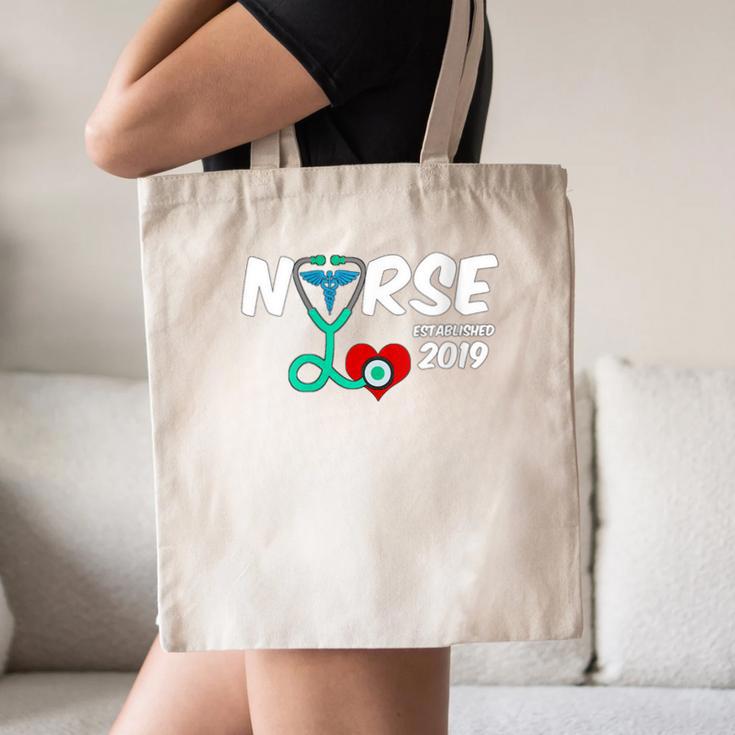 Best Nurse Graduation- RN Nurse Established 2019 LPN Canvas Tote Bag