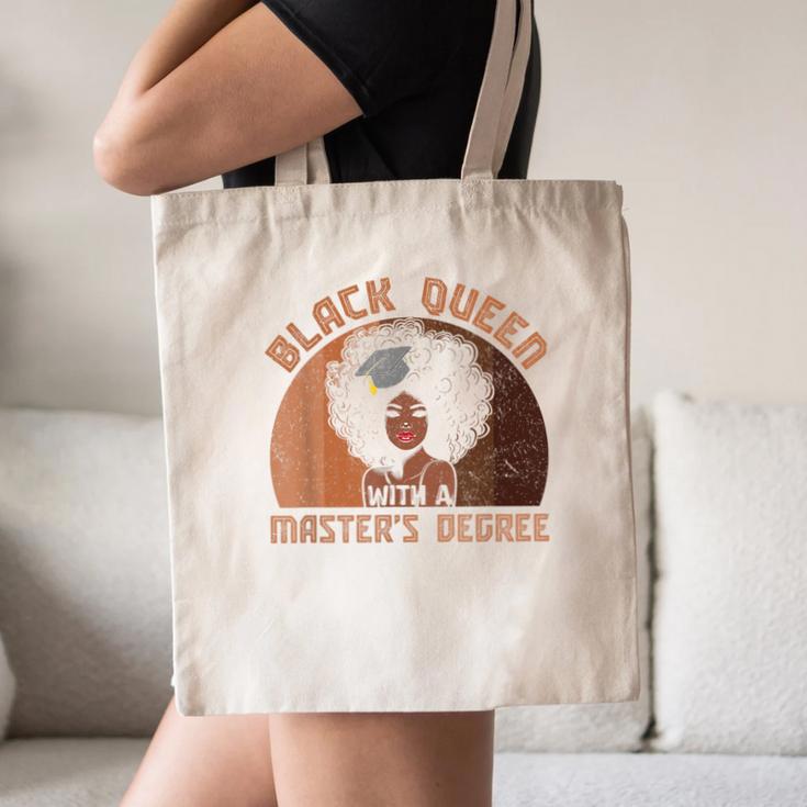 Black Queen With a Masters Degree Melanin Girls Graduation Canvas Tote Bag