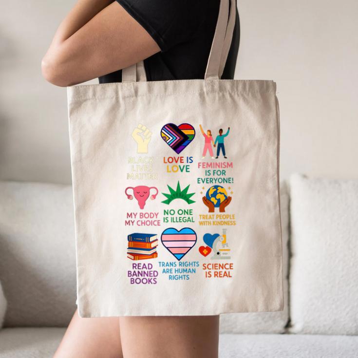 BLM Human Rights Feminism Trans Science Books LGBTQ Kindness Canvas Tote Bag BLM Human Rights Feminism Trans Science Books LGBTQ Kindness Canvas Tote Bag