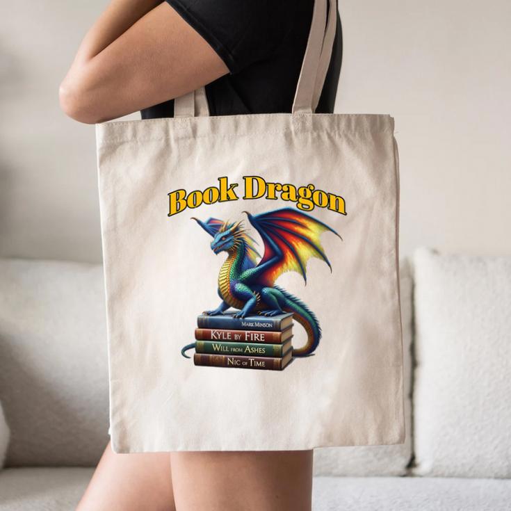 Book Dragon Mark Minson's Books Canvas Tote Bag