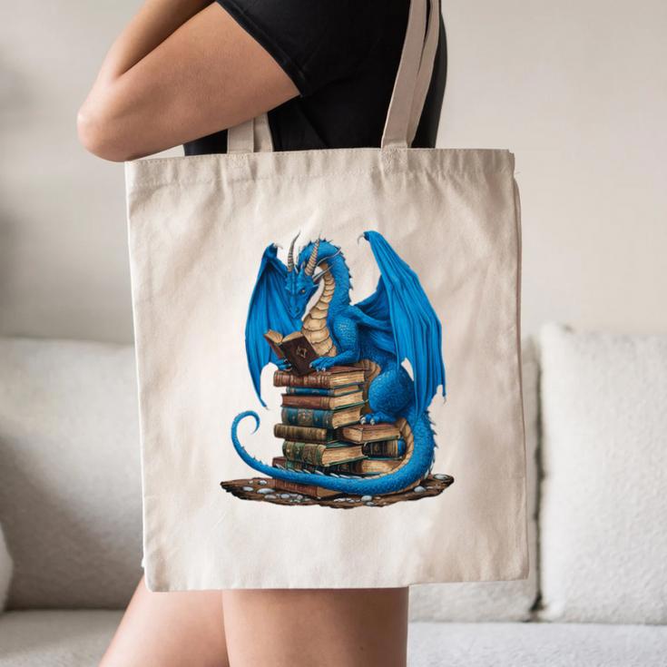 Book Lover Bookworm Reading Books Dragon Premium Tri-Blend Canvas Tote Bag