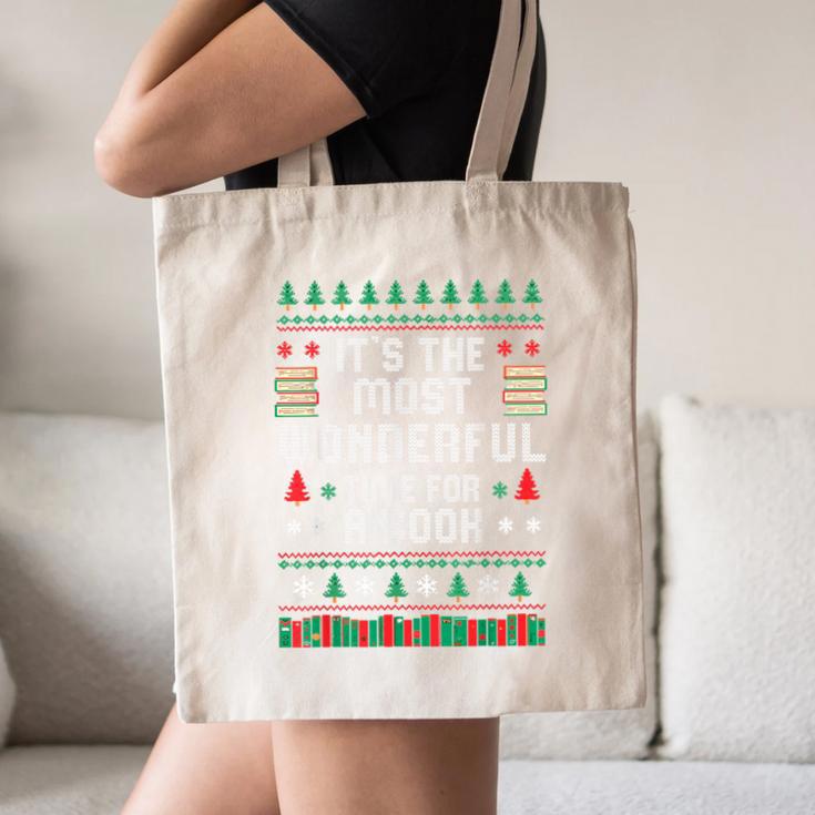 Book Lover Christmas Reader Ugly Sweater Tee Xmas New Year Canvas Tote Bag Book Lover Christmas Reader Ugly Sweater Tee Xmas New Year Canvas Tote Bag