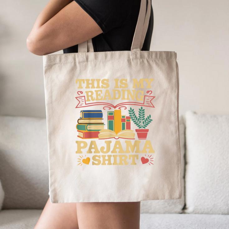 Book And Pajama This Is My Reading Pajama Bedtime Reading Canvas Tote Bag