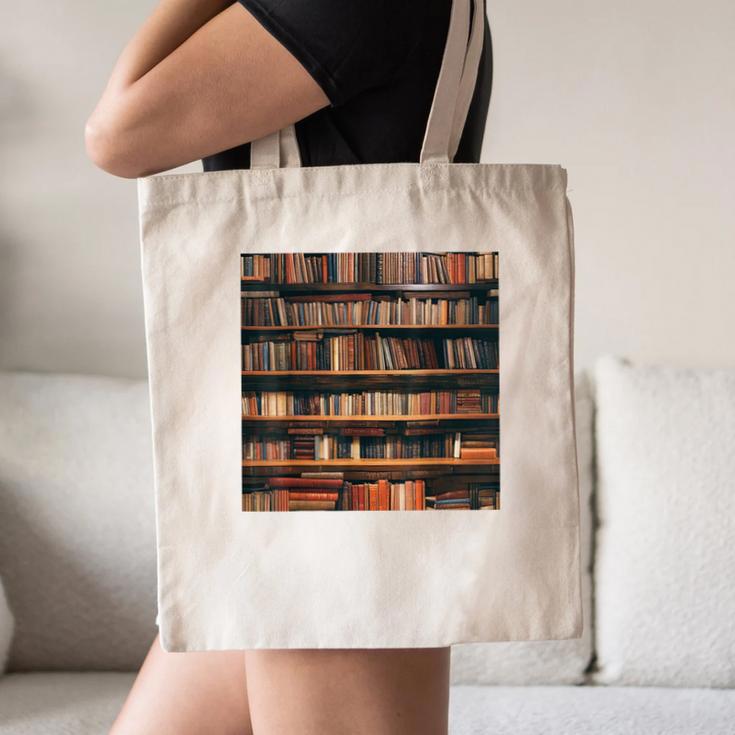Book Book Shelves Library Canvas Tote Bag