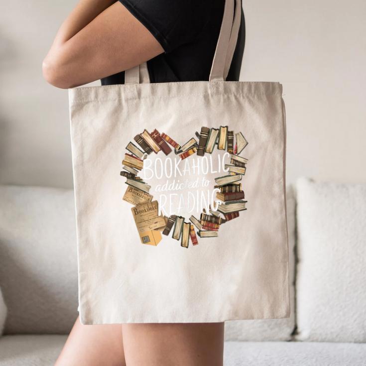 Bookaholic Addicted To Reading Book Lovers Literacy Canvas Tote Bag Bookaholic Addicted To Reading Book Lovers Literacy Canvas Tote Bag