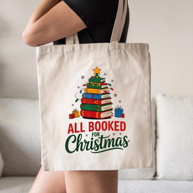 All Booked For Christmas Librarian Reader Xmas Pajama Canvas Tote Bag All Booked For Christmas Librarian Reader Xmas Pajama Canvas Tote Bag
