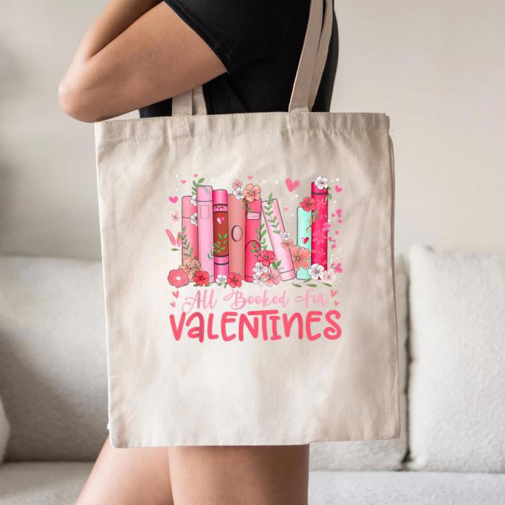 All Booked For Valentine Book Reading Women Girl Teacher Canvas Tote Bag