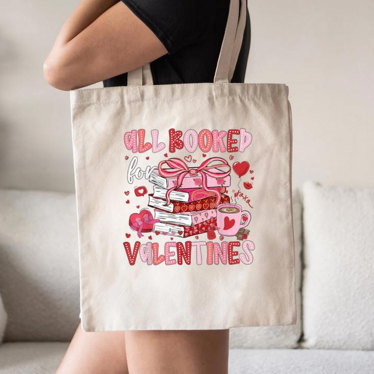 All Booked For Valentines Book Coffee Teacher Women Canvas Tote Bag