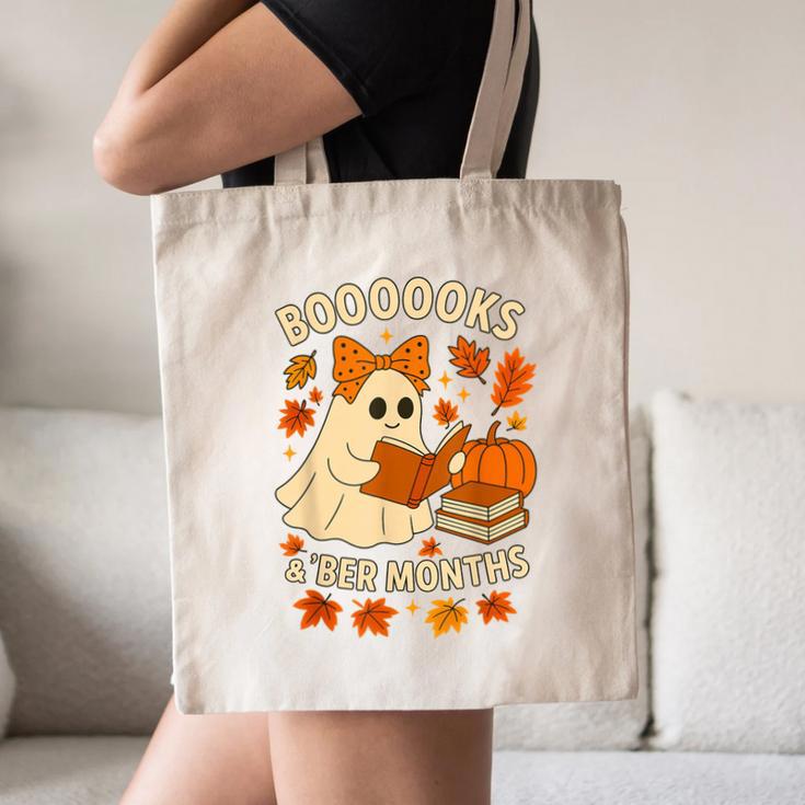 Books And BER Months Fall Librarian Reading Halloween Canvas Tote Bag Books And BER Months Fall Librarian Reading Halloween Canvas Tote Bag