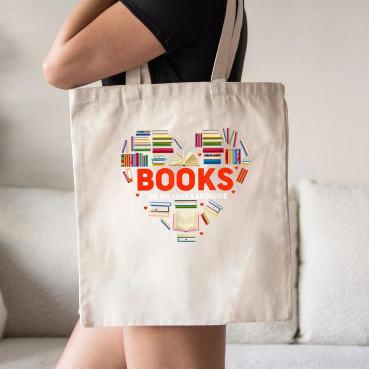 Books Heart Valentines Day Books Are My Love Language Canvas Tote Bag Books Heart Valentines Day Books Are My Love Language Canvas Tote Bag