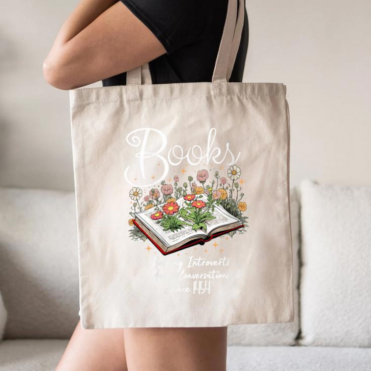 Books That Help Introverts Since 1454 Conversations Canvas Tote Bag Books That Help Introverts Since 1454 Conversations Canvas Tote Bag
