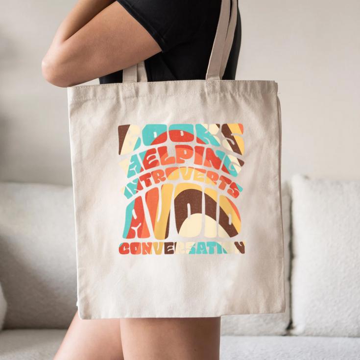 Books Helping Introverts Avoid Conversation Canvas Tote Bag Books Helping Introverts Avoid Conversation Canvas Tote Bag