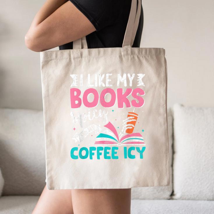 I Like My Books Spicy Coffee ICY Canvas Tote Bag