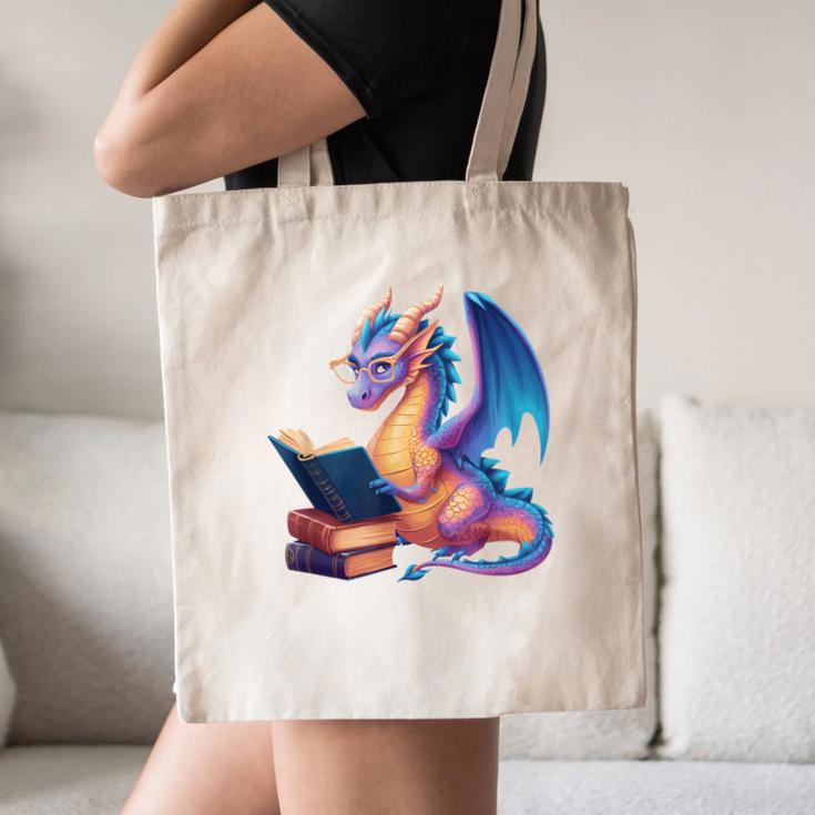 Bookworm Book Lover Women Girls Dragon Reading Canvas Tote Bag Bookworm Book Lover Women Girls Dragon Reading Canvas Tote Bag