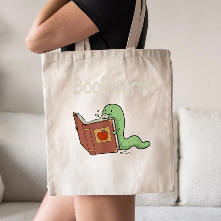Bookworm Worm Reading Book Lover Read Books Librarian Canvas Tote Bag