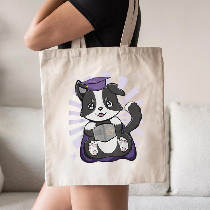 Border Collie Dog Lover Cute Anime School Graduation Men Women Kids Canvas Tote Bag
