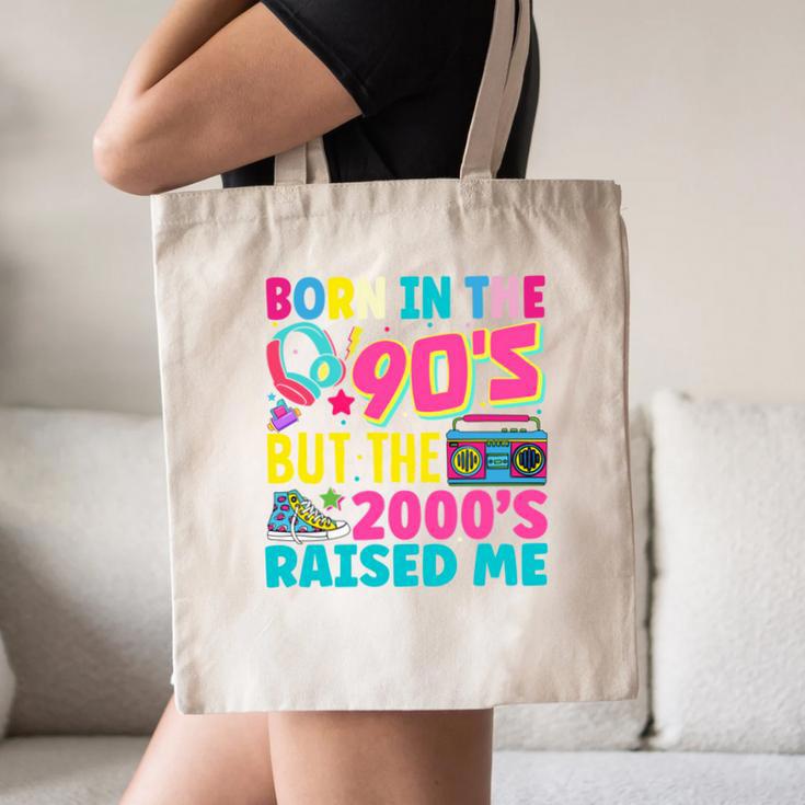 Born In The 90's But The 2000's Raised Me Y2K Nostalgia Canvas Tote Bag Born In The 90's But The 2000's Raised Me Y2K Nostalgia Canvas Tote Bag