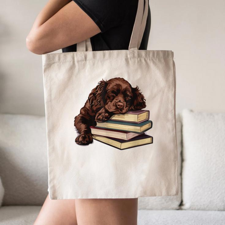 Boykin Spaniel Books Dog Breed Graphic Canvas Tote Bag