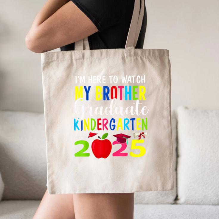 My Brother Graduated Kindergarten Class Of 2025 Graduation Canvas Tote Bag