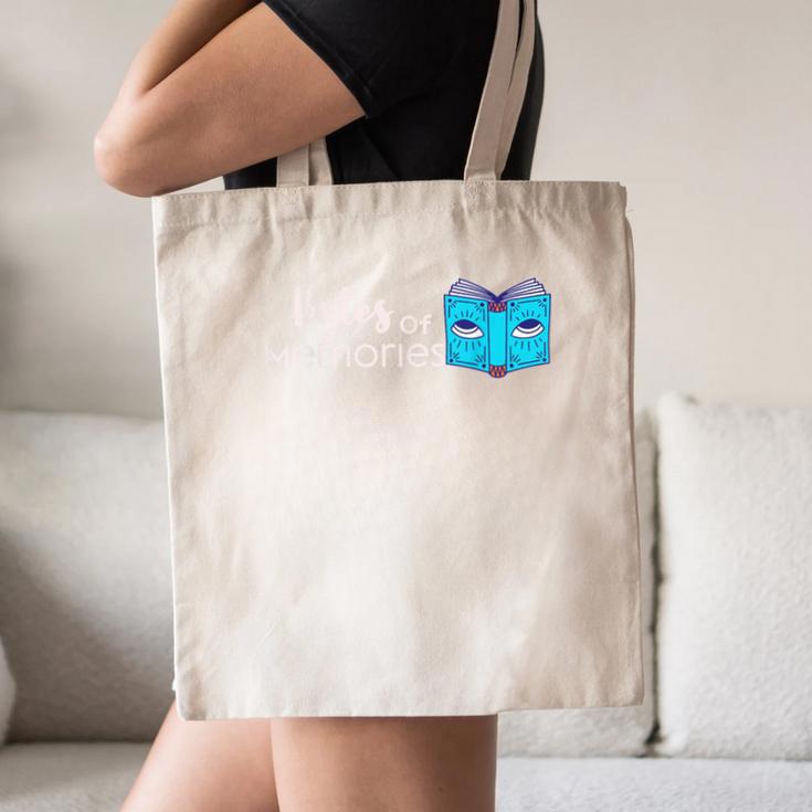 Bytes Of Memories Digital Nostalgia Concept Line Canvas Tote Bag