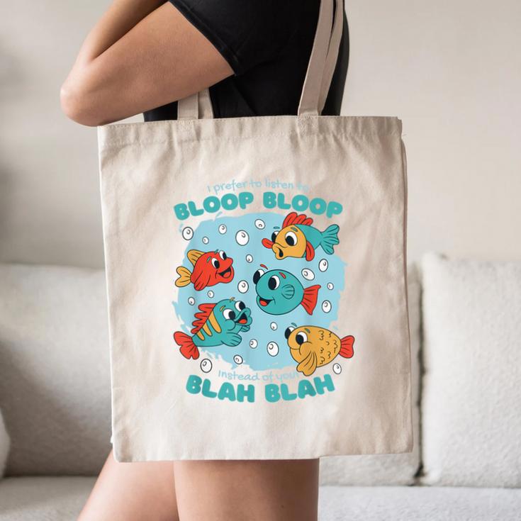 Cartoon Sarcasm Anti-Social Nihilism Introvert Fish Canvas Tote Bag