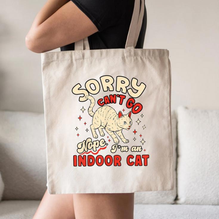 Cat Lover Sorry Cant Go Im An Indoor Introvert Cat Mom Canvas Tote Bag Cat Lover Sorry Cant Go Im An Indoor Introvert Cat Mom Canvas Tote Bag