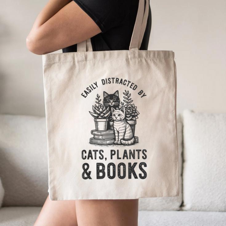 Cats Plants And Books Shirt Plant Lover Gardening Canvas Tote Bag Cats Plants And Books Shirt Plant Lover Gardening Canvas Tote Bag