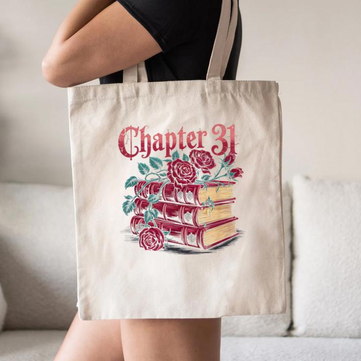 Chapter 31 Gothic 31st Birthday Book Lover Dark Romance Canvas Tote Bag