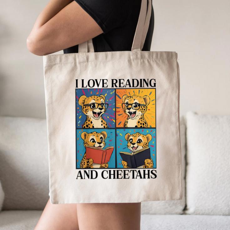 Cheetah Love Reading And Cheetahs Kids Bookworm Canvas Tote Bag