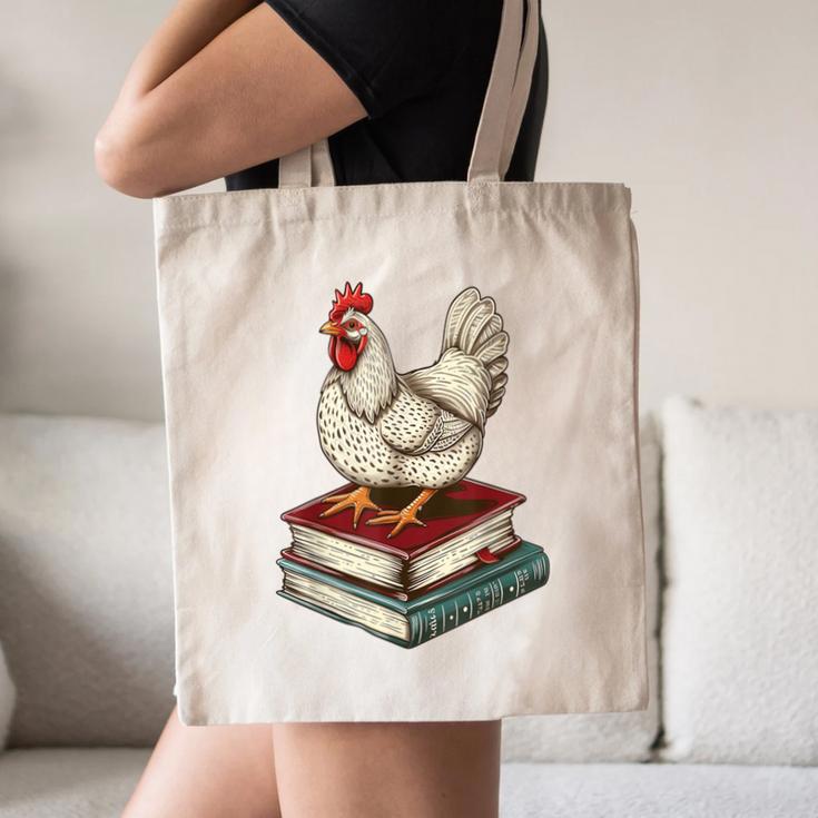 Chicken Books Back To School First Day Of School Boys Girls Canvas Tote Bag
