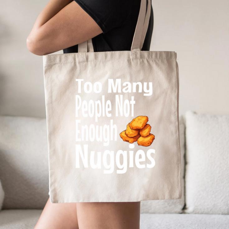 Chicken Nugget Saying Introvert Nuggie Foodie Food Canvas Tote Bag
