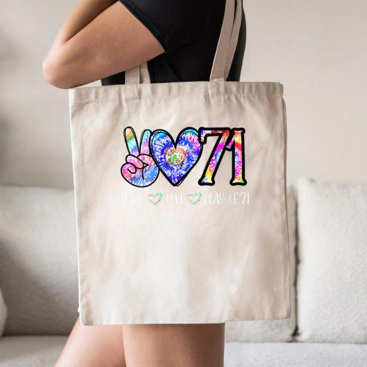Class Of 1971 Shirt Tie Dye Senior Graduation Class Reunion Canvas Tote Bag