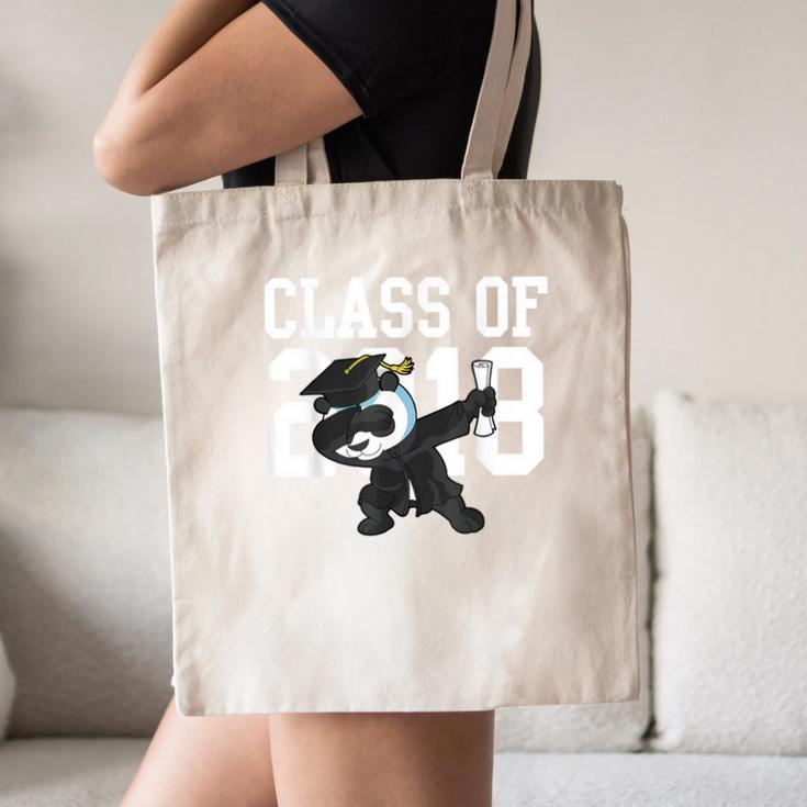 Class Of 2018 Graduation Dabbing Panda Bear Canvas Tote Bag