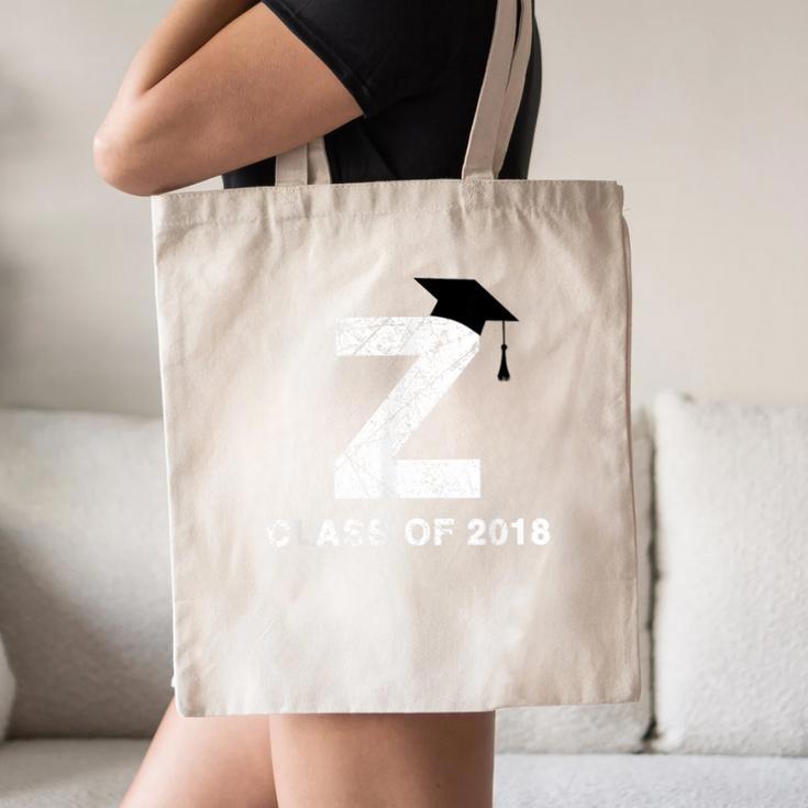 Class Of 2018 Last Name Letter Z Graduation Canvas Tote Bag