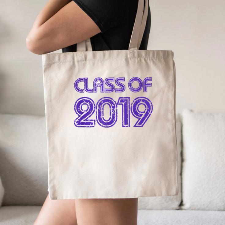 Class Of 2019 High School Graduation Purple Senior Canvas Tote Bag