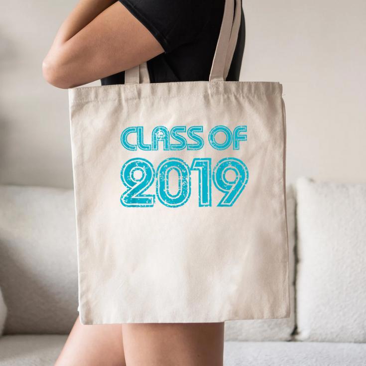 Class Of 2019 High School Graduation Teal Senior Canvas Tote Bag