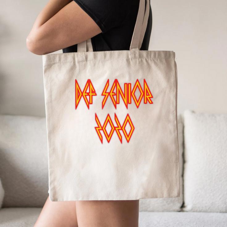 Class Of 2020 Senior 80s And 90s Rock Style Graduation Canvas Tote Bag
