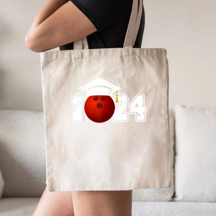 Class Of 2024 Graduation For Him Her Bowling Sports Canvas Tote Bag