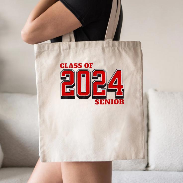 Class Of 2024 Senior Back To School Vintage Graduation Tee Canvas Tote Bag