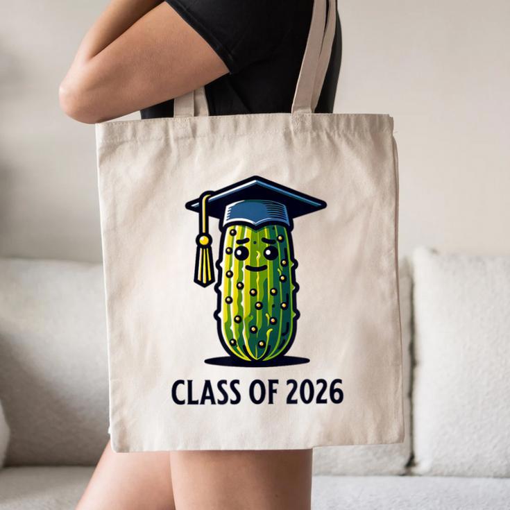 Class Of 2026 Graduation Pickle Trendy Graduate Humor Canvas Tote Bag