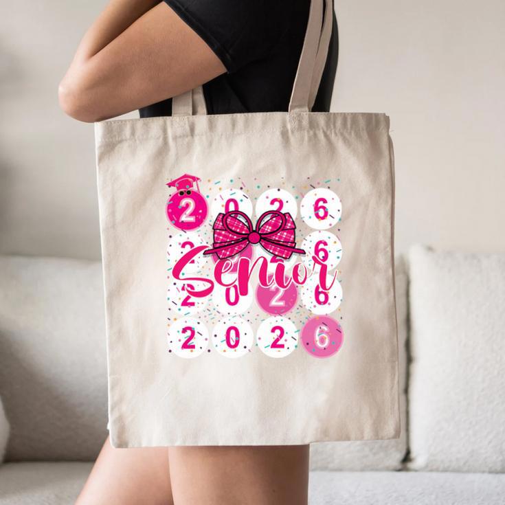 Class Of 2026 Senior Coquette Pink Bow Graduation Family Premium Tri-Blend Canvas Tote Bag